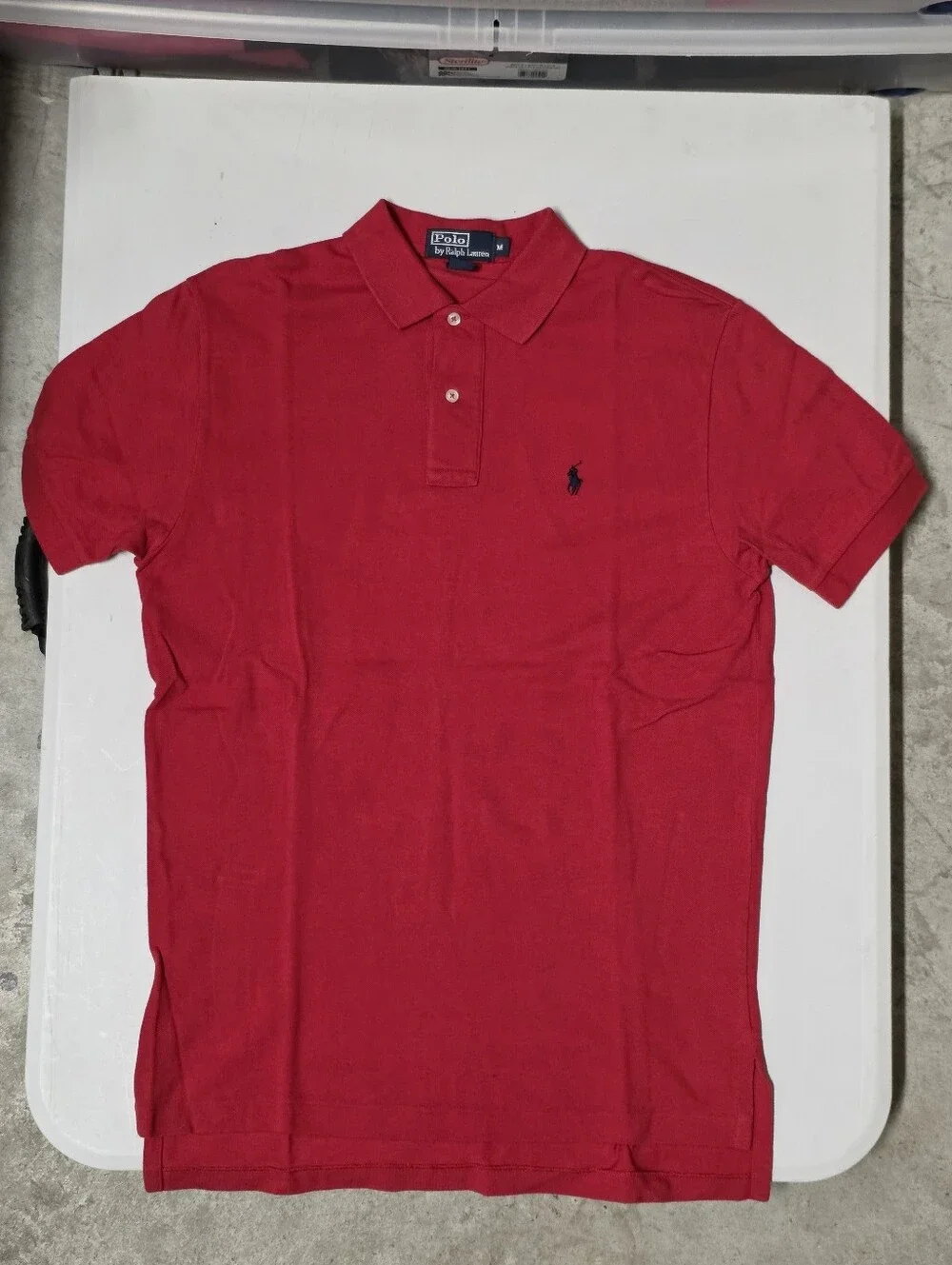 Polo Ralph Lauren Men's Classic Fit Red Polo Shirt M Cotton Embroidered Logo